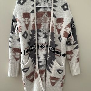 Aztec Print Warm & Cozy Cardigan